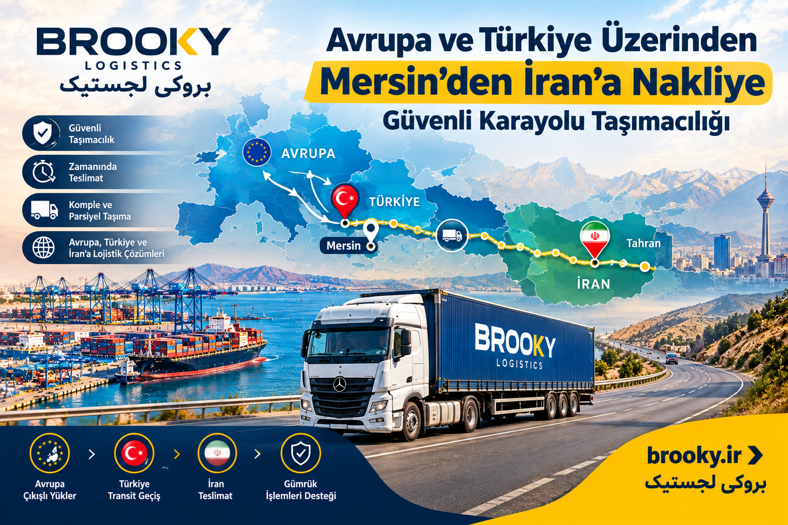 Avrupa ve Türkiye Üzerinden Mersin’den İran’a Nakliye | Güvenli Karayolu Taşımacılığı