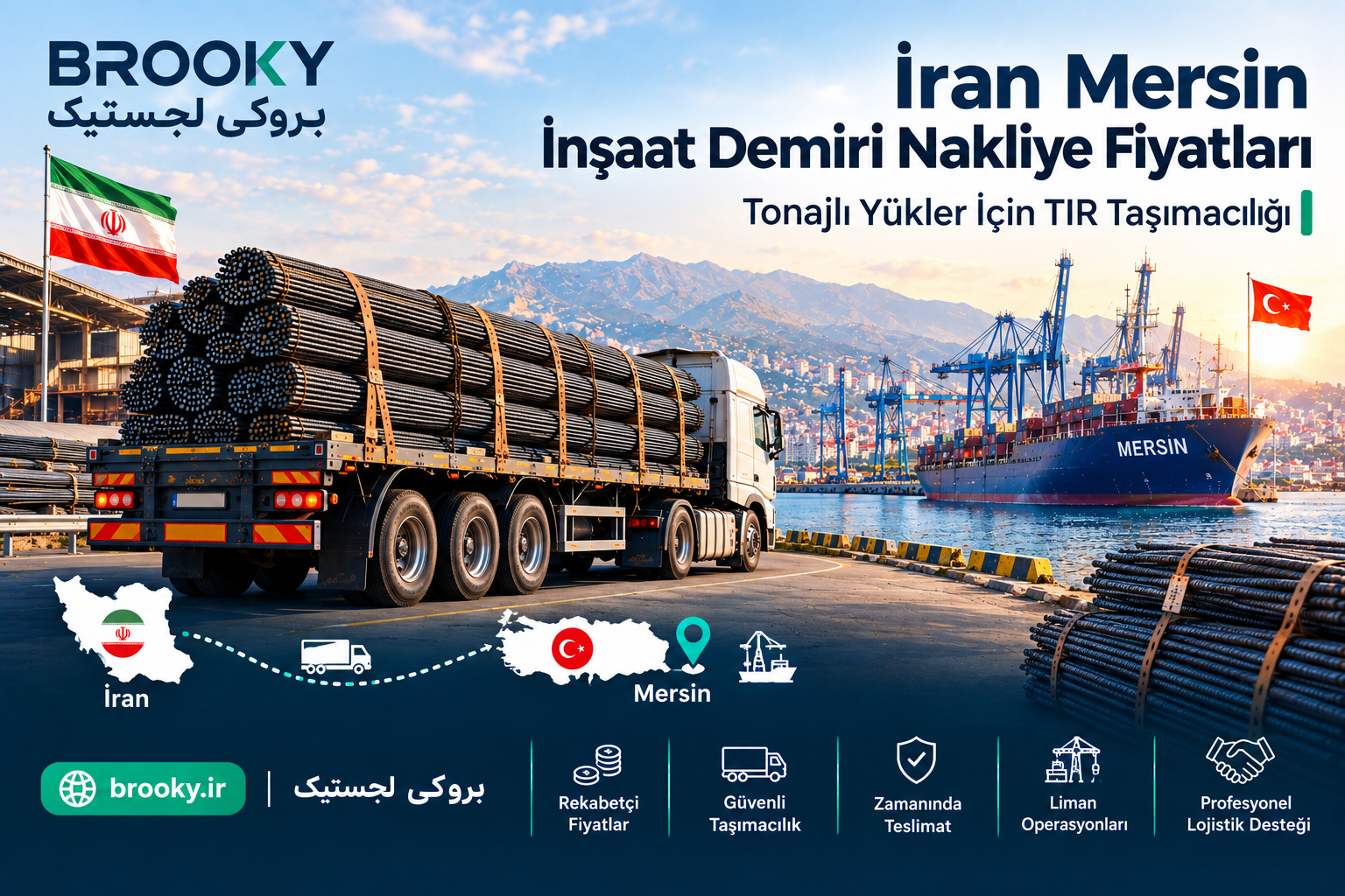 İran Mersin İnşaat Demiri Nakliye Fiyatları | Tonajlı Yükler İçin TIR Taşımacılığı