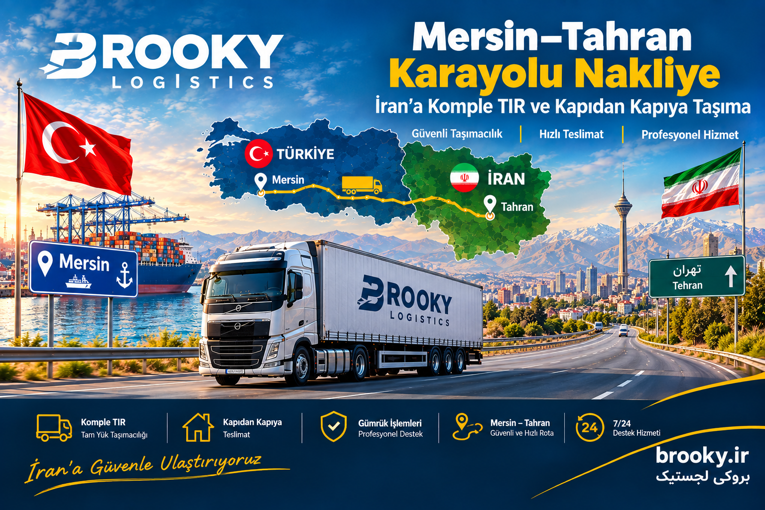 Mersin–Tahran Karayolu Nakliye | İran’a Komple TIR ve Kapıdan Kapıya Taşıma